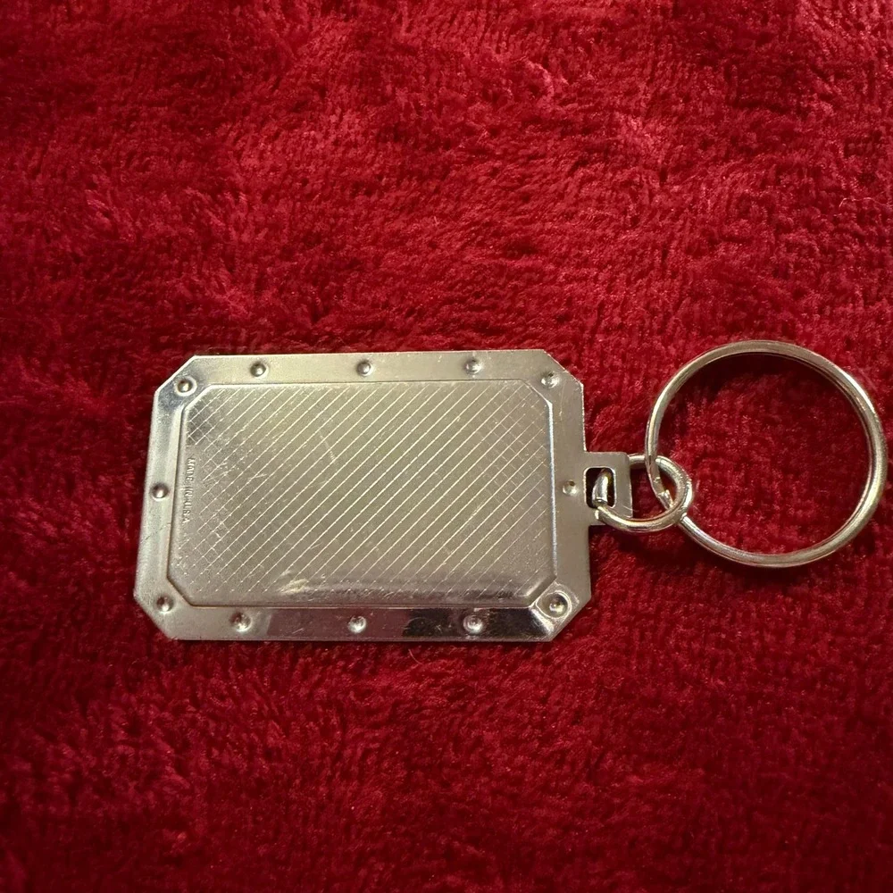 Florida Sunshine State #1 Brother Keychain Silver Tone License Plate Souvenir
